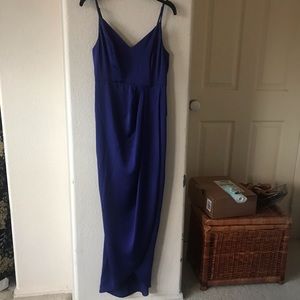 Express Faux Wrap Thigh Split Dress